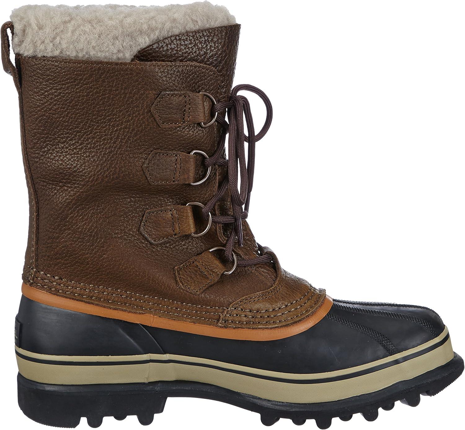 imageSorel Mens Caribou Snow BootBrown Olive Brown Dark Ginger 334