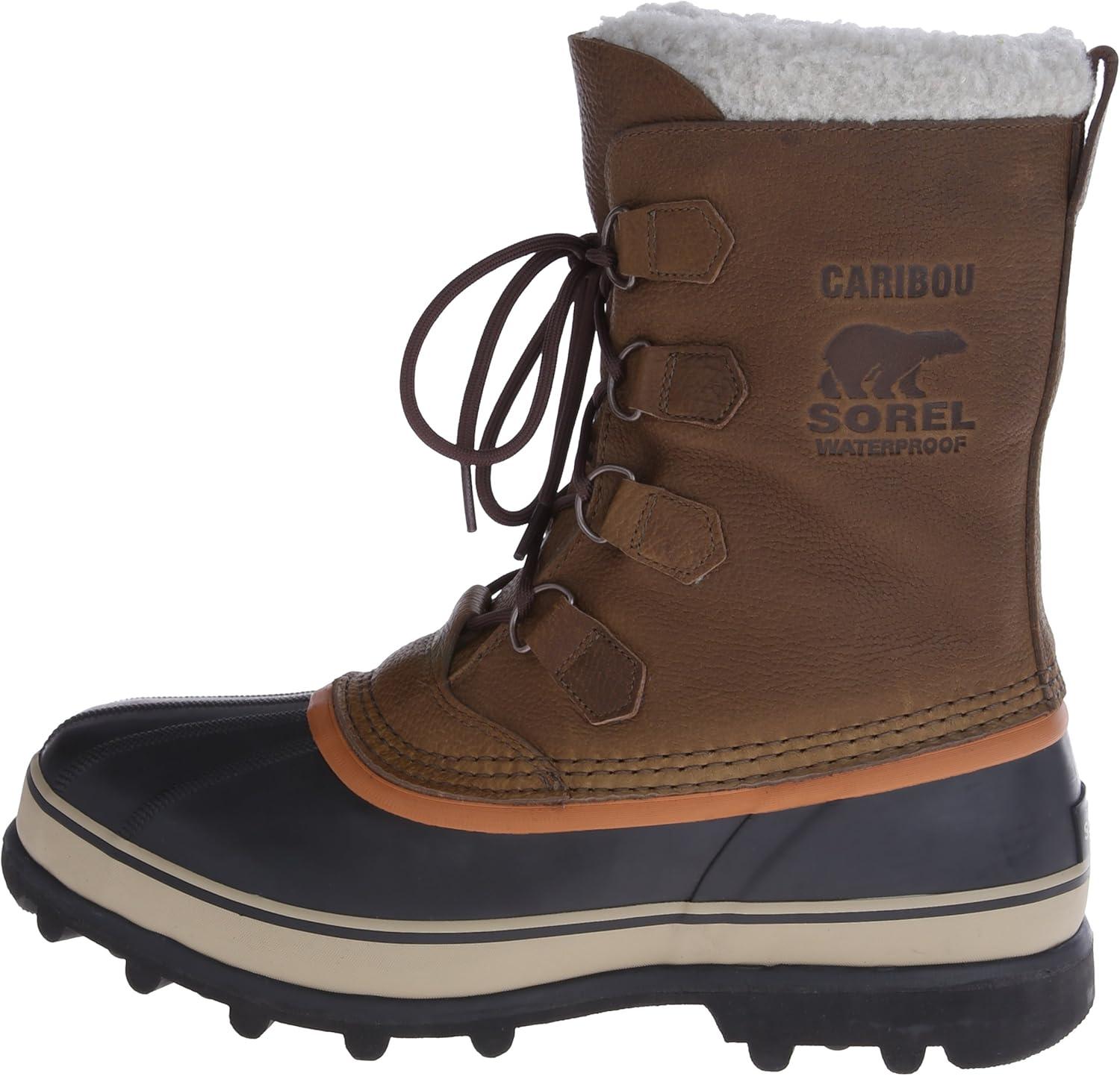 imageSorel Mens Caribou Snow BootBrown Olive Brown Dark Ginger 334
