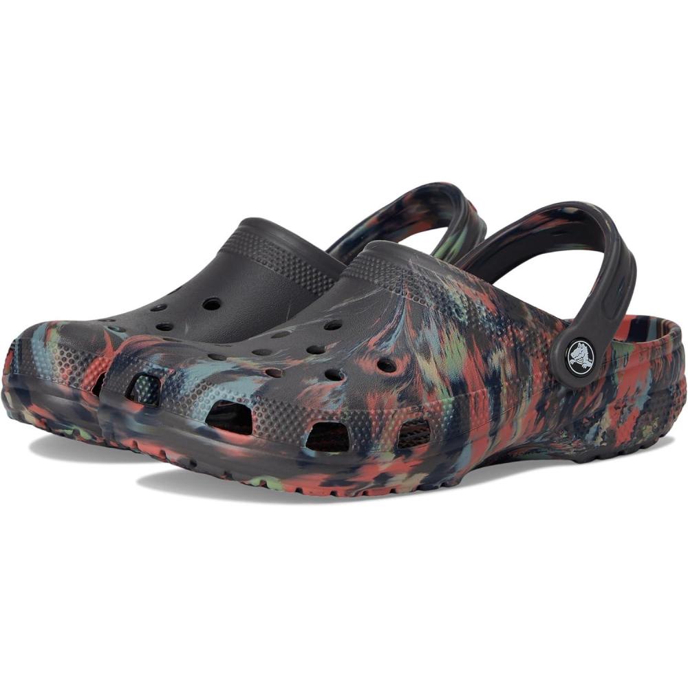 imageCrocs Unisex Adult Classic Marbled TieDye ClogsBlack SandMulti