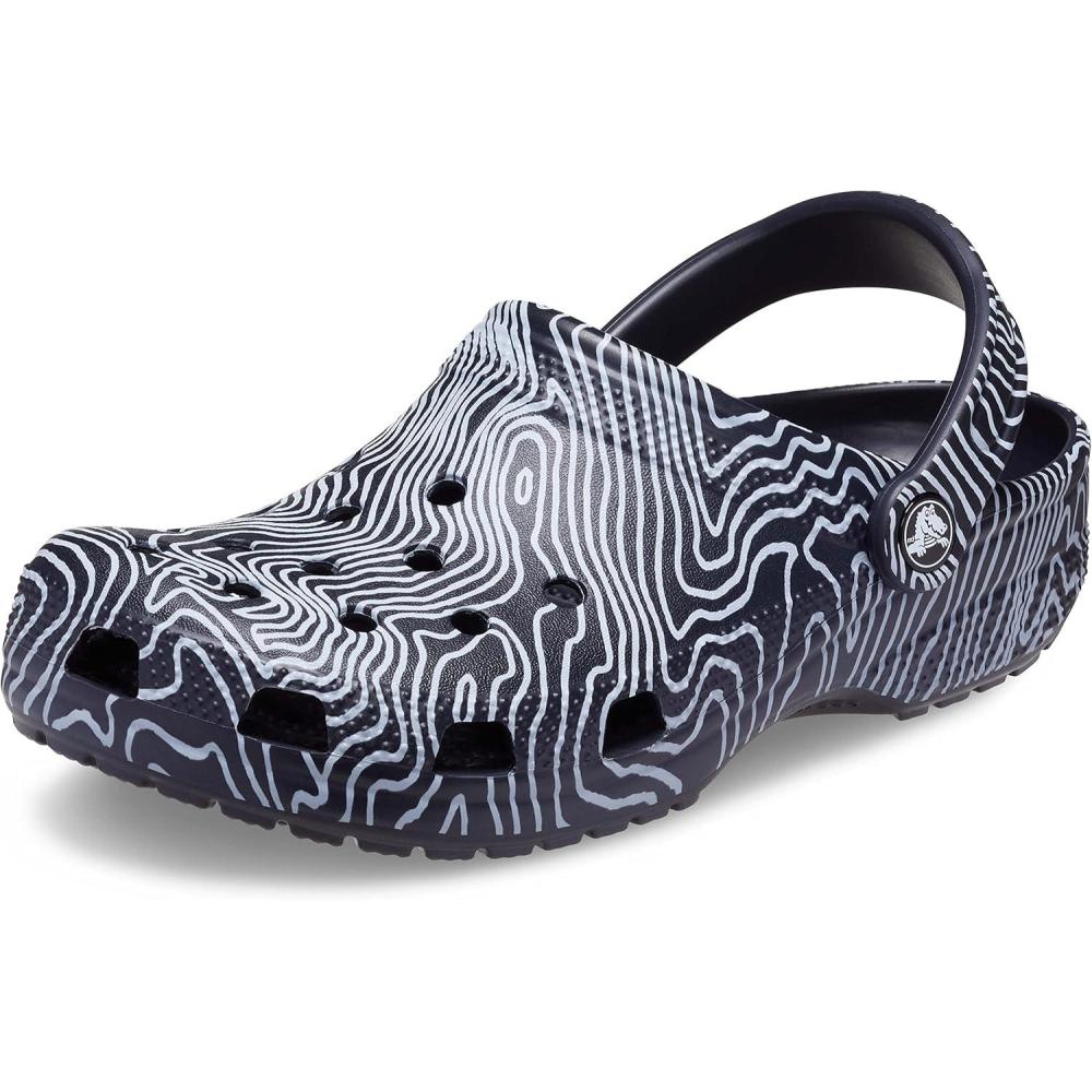 imageCrocs Unisex Adult Classic Marbled TieDye ClogsDeep NavyMulti