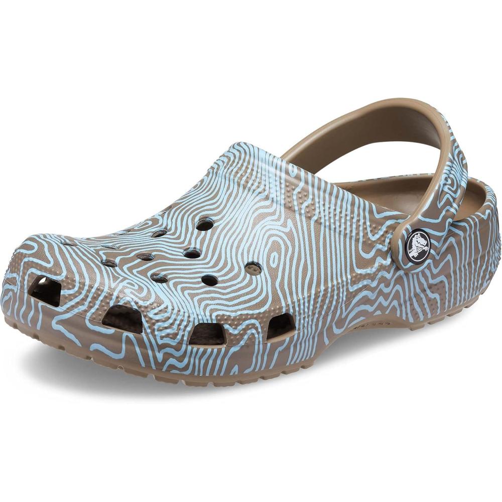 imageCrocs Unisex Adult Classic Marbled TieDye ClogsKhakiMulti