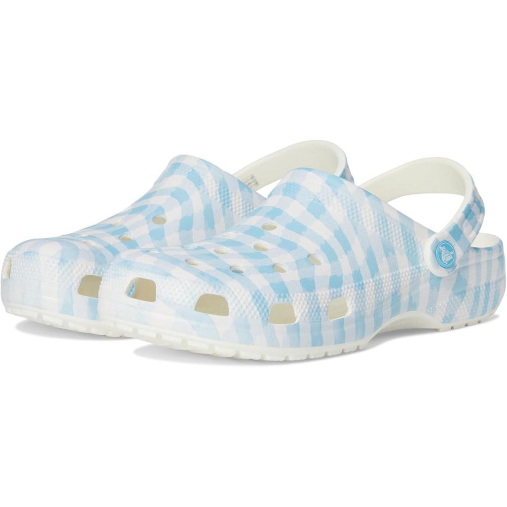 imageCrocs Unisex Adult Classic Marbled TieDye ClogsWhiteBlue 1