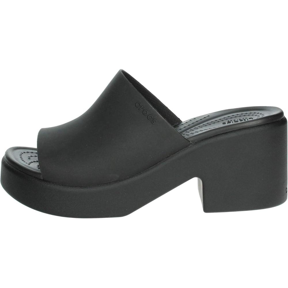 imageCrocs womens Brooklyn Slide HeelBlackBlack