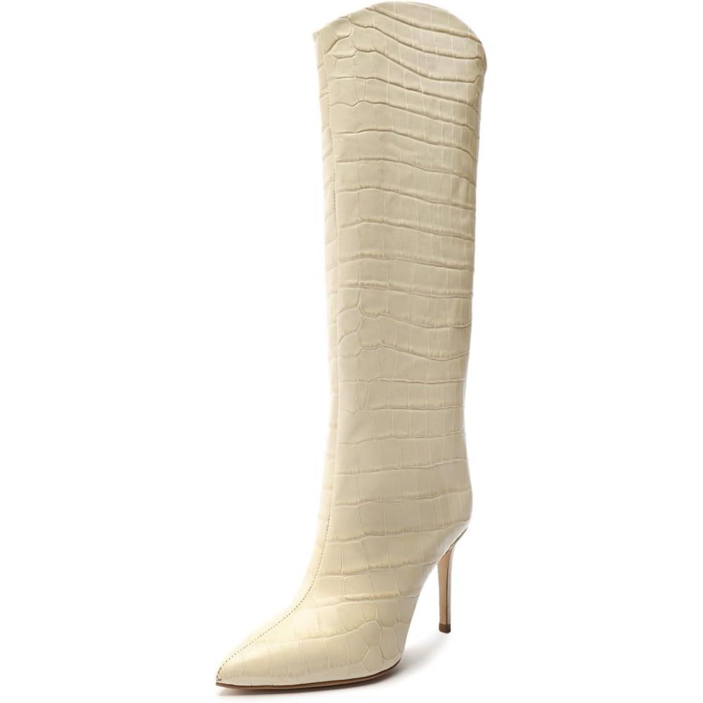 imageSCHUTZ Womens Maryana Leather Dress BootEggshell