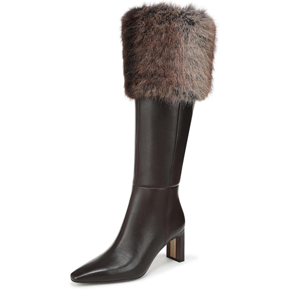 imageSam Edelman womens SylviaChocolate BrownBrown Multi Wide Calf