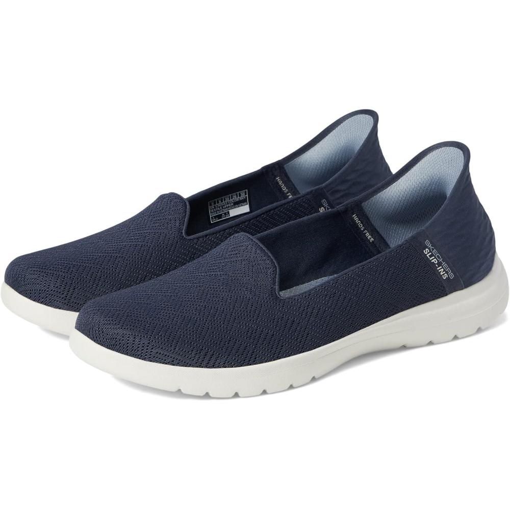 imageSkechers Womens OnThego FlexAstonish Hands Free Slipins Casual ShoesNavy Textile