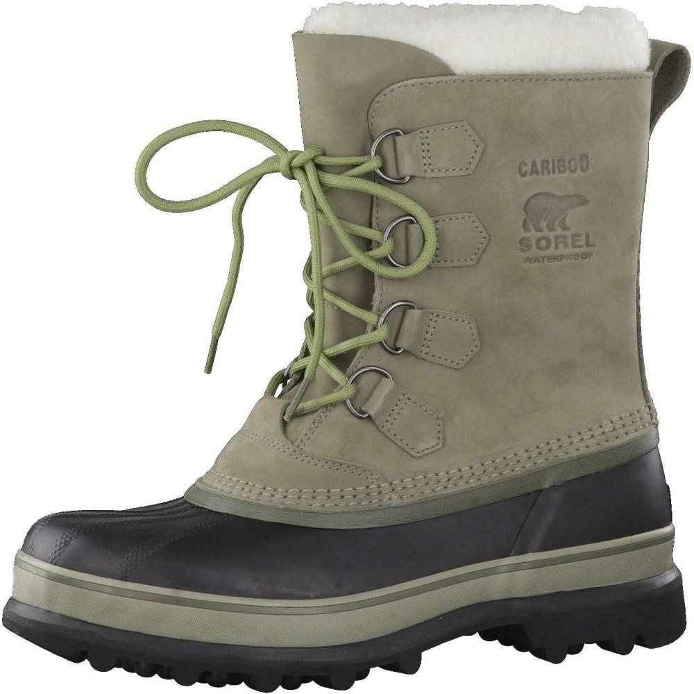 imageSorel Mens Caribou Snow BootGreen Sage Black