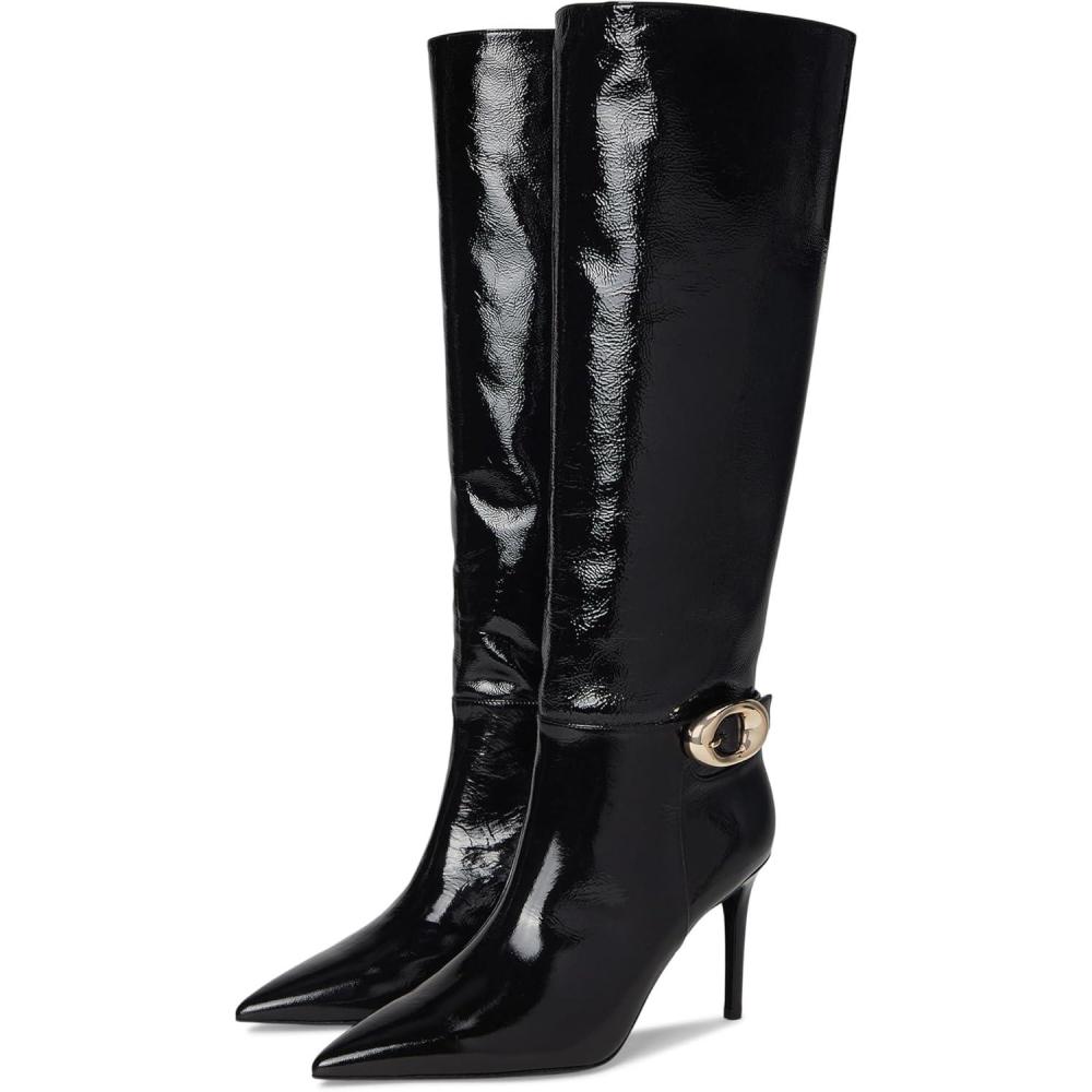 imageStuart Weitzman Womens Stuart Power Buckle Boots FashionBlack