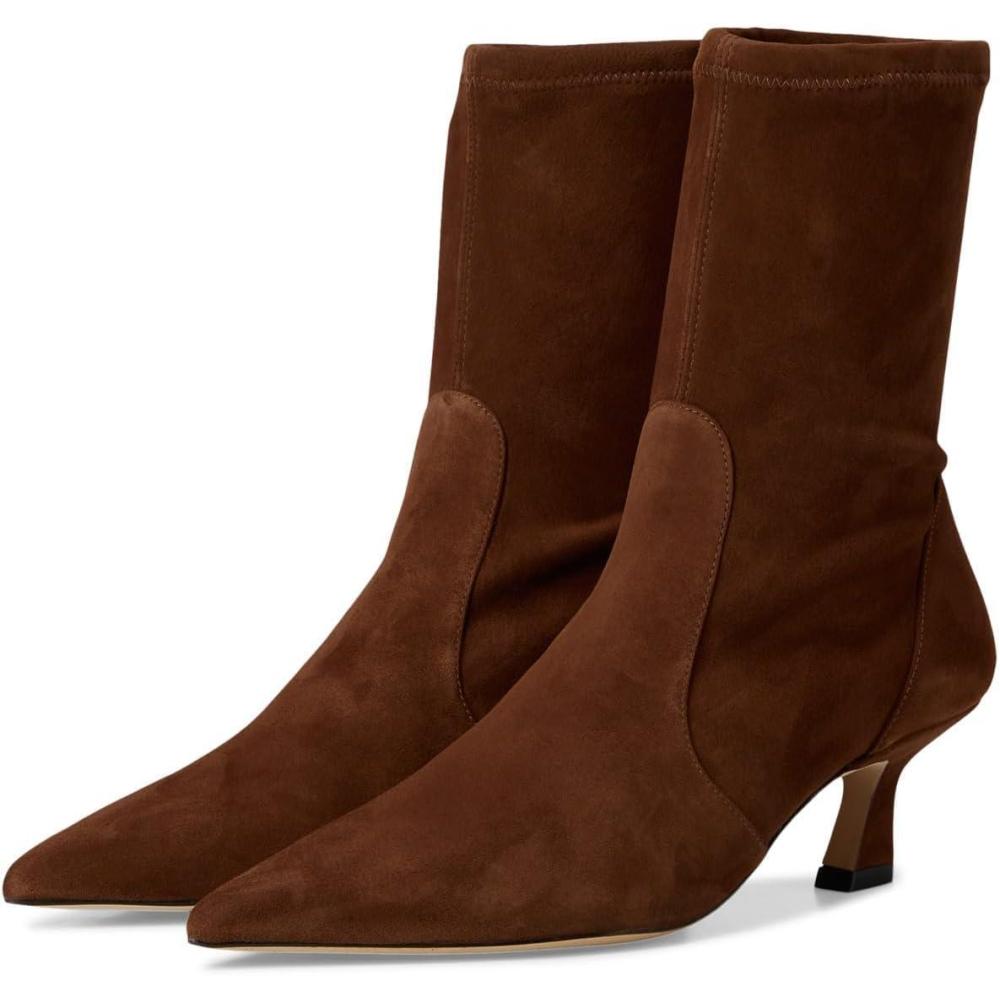 imageStuart Weitzman Womens Vinnie Bootie 50 Ankle BootDeep Coffee