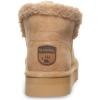 BEARPAW Womens Maeve Platform Lo Waterproof Suede Ankle Boots(Iced Coffee Solid)