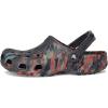 Crocs Unisex Adult Classic Marbled Tie-Dye Clogs(Black Sand/Multi)