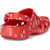 Crocs Unisex Adult Classic Marbled Tie-Dye Clogs(Cherry Red/Hearts & Butterflies)