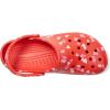 Crocs Unisex Adult Classic Marbled Tie-Dye Clogs(Cherry Red/Hearts & Butterflies)