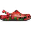 Crocs Unisex Adult Classic Marbled Tie-Dye Clogs(Red/Black)