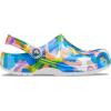 Crocs Unisex Adult Classic Marbled Tie-Dye Clogs(White/Multi)
