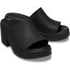 Crocs womens Brooklyn Slide Heel(Black/Black)