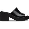 Crocs womens Brooklyn Slide Heel(Black/High Shine)