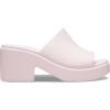 Crocs womens Brooklyn Slide Heel(Pink Milk)