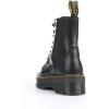 Dr. Martens, Jadon 8-Eye Leather Platform Boot for Men and Women(Black Black Polished Smooth 001)