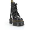 Dr. Martens, Jadon 8-Eye Leather Platform Boot for Men and Women(Black Black Polished Smooth 001)