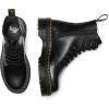 Dr. Martens, Jadon 8-Eye Leather Platform Boot for Men and Women(Black Polished Smooth)