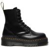 Dr. Martens, Jadon 8-Eye Leather Platform Boot for Men and Women(Black Polished Smooth)