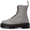 Dr. Martens, Jadon 8-Eye Leather Platform Boot for Men and Women(Zinc Grey Pisa)