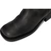 Free People Women’s Dana Distressed Pull-on Boots Equestrian(Black Distressed Leather)