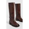 Free People Women’s Dana Distressed Pull-on Boots Equestrian(Dried Tobacco Distrr)