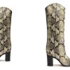 SCHUTZ Women’s Maryana Block Boots(Natural Snake)