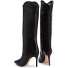 SCHUTZ Women’s Maryana Leather Dress Boot(Black)
