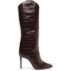SCHUTZ Women’s Maryana Leather Dress Boot(Dark Chocolate)