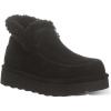 BEARPAW Womens Maeve Platform Lo Waterproof Suede Ankle Boots(Black Ii)