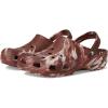 Crocs Unisex Adult Classic Marbled Tie-Dye Clogs(Dark Clay/Multi)