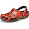Crocs Unisex Adult Classic Marbled Tie-Dye Clogs(Red/Black)