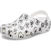Crocs Unisex Adult Classic Marbled Tie-Dye Clogs(White/Black)