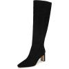 Sam Edelman womens Sylvia(Black Suede Extra Wide Calf)