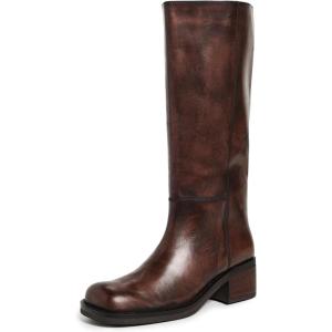 Free People Women’s Dana Distressed Pull-on Boots Equestrian(Dried Tobacco Distrr)