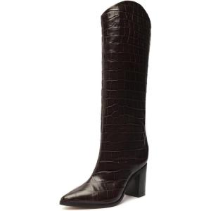 SCHUTZ Women’s Maryana Block Boots(Dark Chocolate)