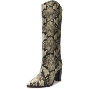 SCHUTZ Women’s Maryana Block Boots(Natural Snake)
