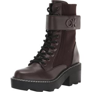 Calvin Klein Women’s Arabel2 Combat Boot(Dark Brown)