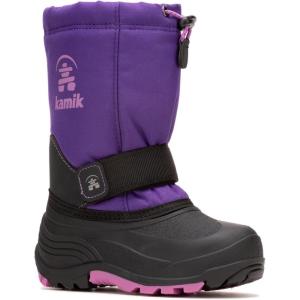 Kamik Big Kid’s Rocket Insulated Winter Boots, Purple/Orchid – 4