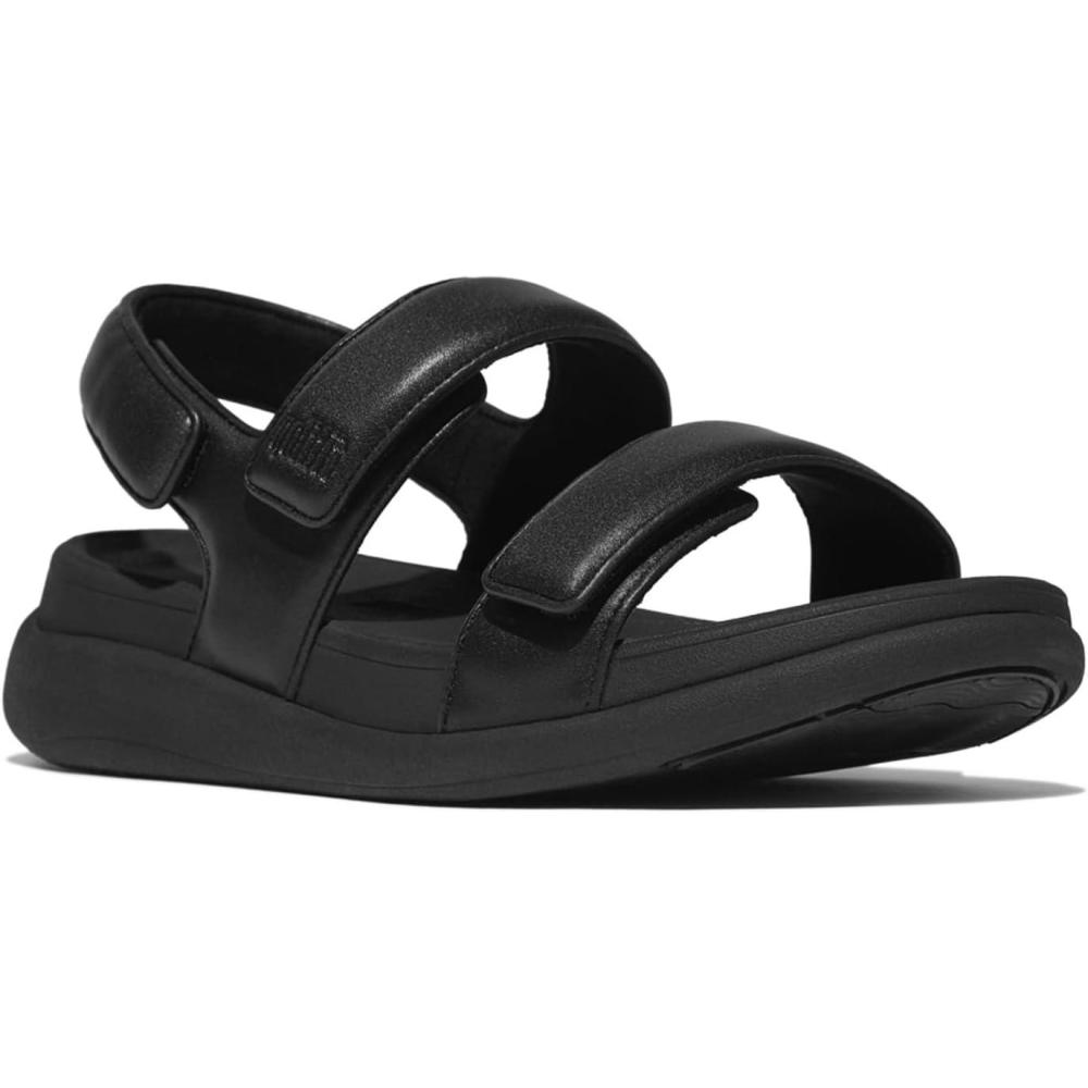 imageFitFlop womens Fmode Go Adjustable Flatform Backstrap SandalsAll Black