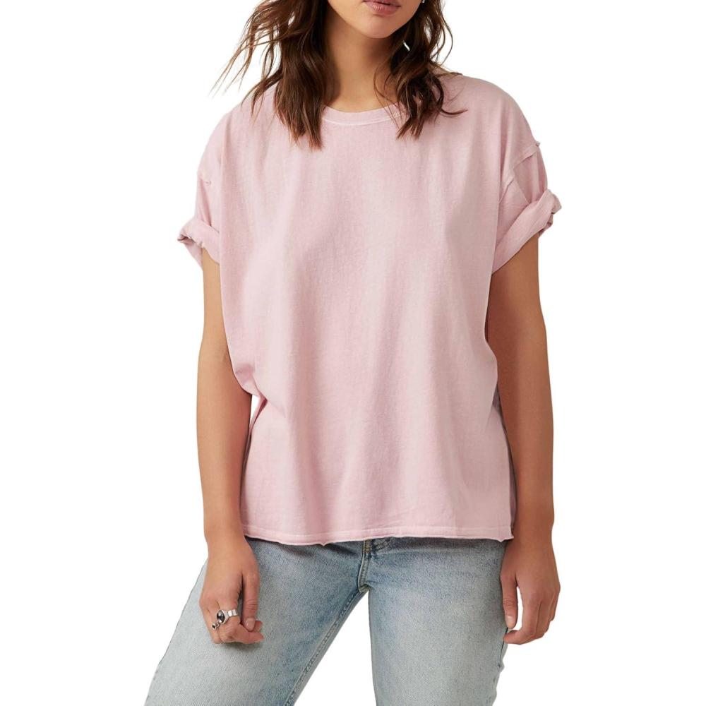 imageFree People Womens Nina TeeSilver Pink
