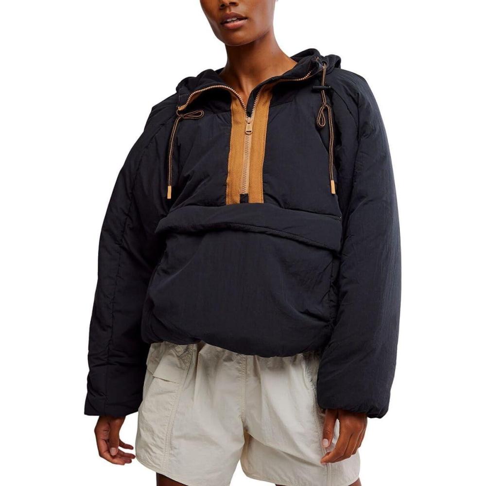 imageFree People womens In a Pillow Puffer PulloverBlack