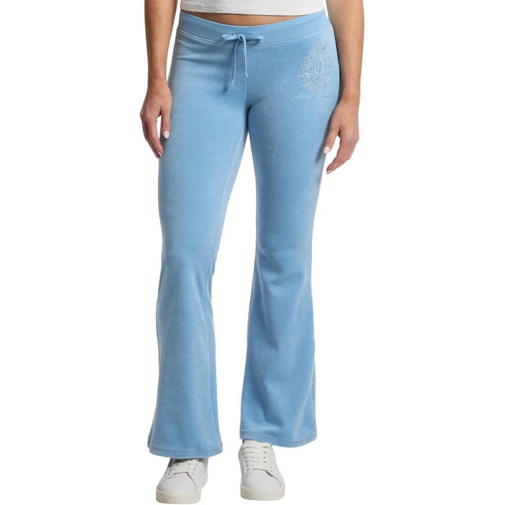 imageJuicy Couture Womens Heritage Low Rise Snap Pocket Easy Fit Track PantsHeritage Blue