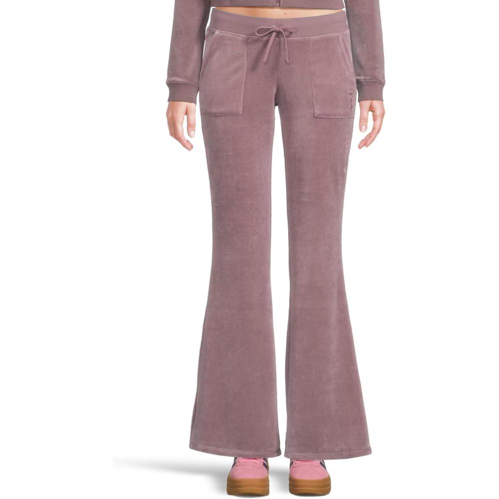 imageJuicy Couture Womens Heritage Low Rise Snap Pocket Easy Fit Track PantsMoonscape