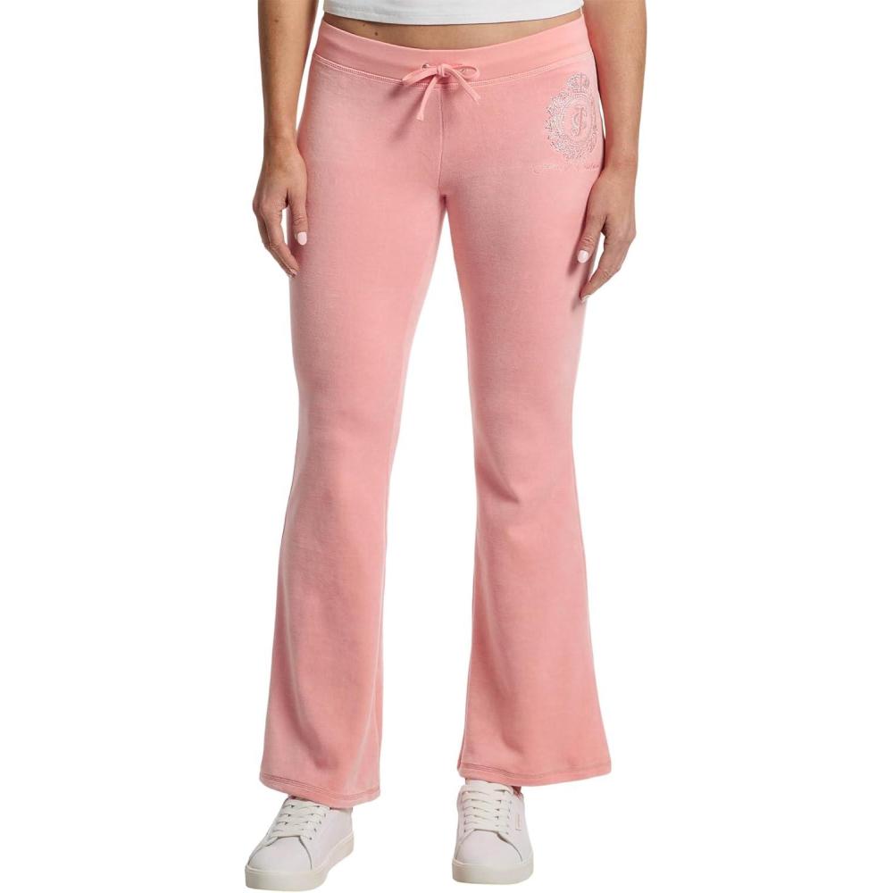 imageJuicy Couture Womens Heritage Low Rise Snap Pocket Easy Fit Track PantsStrawberry Ice