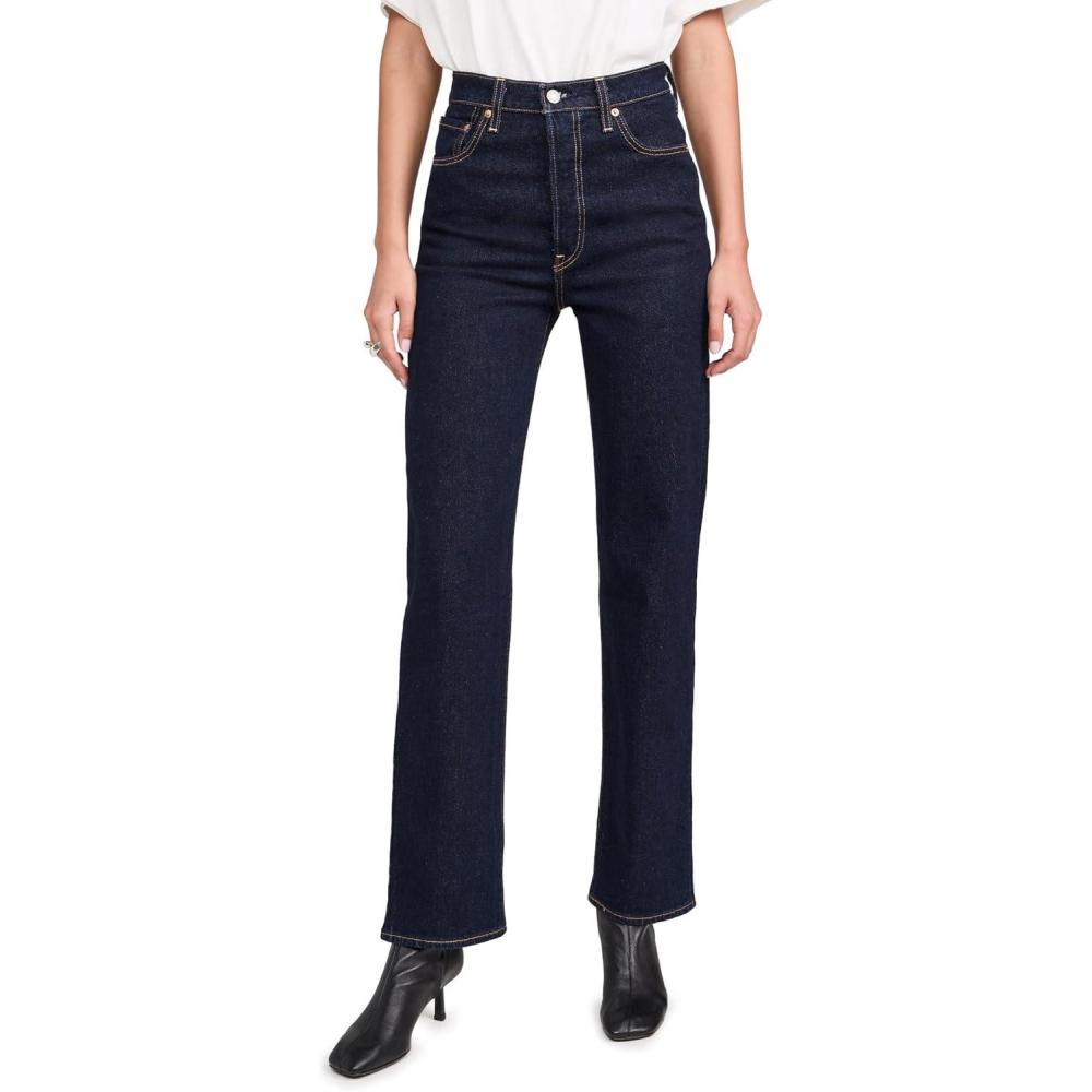 imageLevis Womens Ribcage Full Length JeansSmall Course
