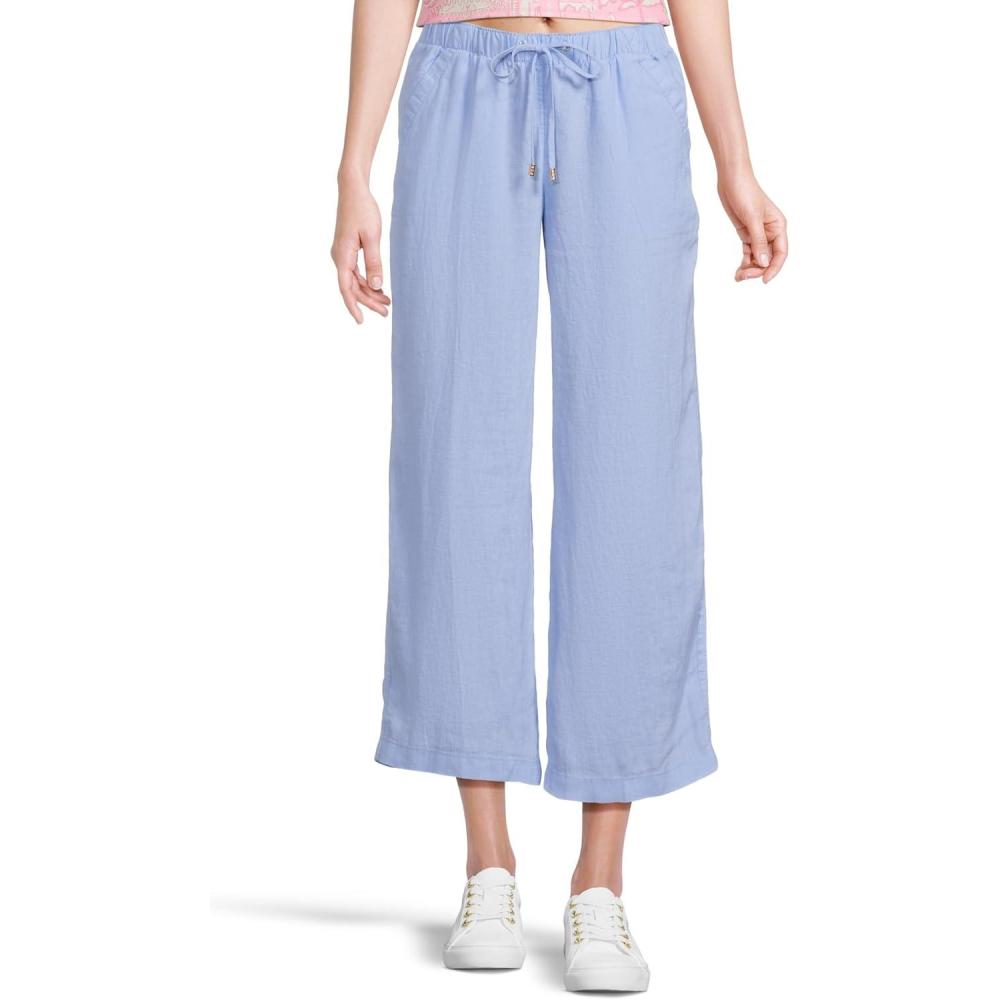 imageLilly Pulitzer Womens Brawley Linen Crop PantsJacaranda Blue